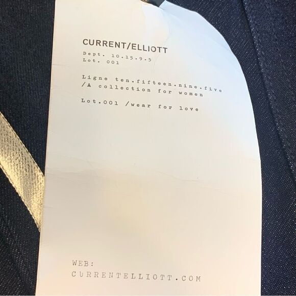 Current Elliot The Fling Silver Stripe Crop Denim Jeans Size 26 - Picture 8 of 12